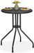 Merkloos Relaxdays Tuintafel, rond, H x D, 73 x 60 cm, rotanlook, voor buiten, van kunststof en staal, zwart