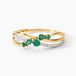 Amarylis Bague Or Jaune Émeraude
