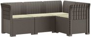 vidaXL Canapé de jardin 4 places avec coussins aspect rotin PP gris clair