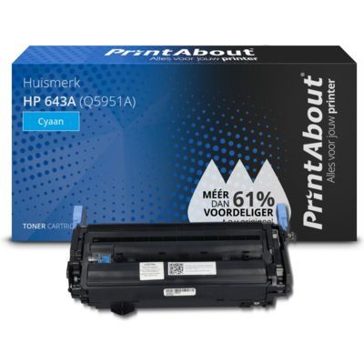 PrintAbout Huismerk HP 643A (Q5951A) Toner Cyaan | Compatibel