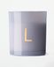 HEMA Bougie en verre Ø8x9cm Lettre L (bleu clair)