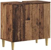 vidaXL Wastafelkabinet voor de badkamer ARNHEM Oud hout