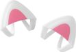 kwmobile 2x kattenoortjes voor koptelefoon - Kattenoren geschikt voor Overear Headphone van 2,5-3,8 cm breed - Van silicone - In wit / roze