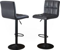 Vicco Barkrukken set van 2 Sena, Grijs/Zwart, 42 x 94 cm