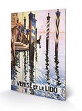 Piddix Venise Et Le Lido' houten wand kunst', 40 x 59 cm