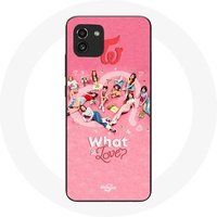 TWICE Tasje voor Samsung Galaxy A03 TWICE Logo Rode Poster Wat Is Liefde Maniacase
