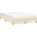 Crème Lit Double Lit Adulte Cadre De Lit Sans Matelas Tissu 120x190 cm