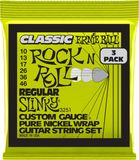 Ernie Ball Slinky Classic Rock'n'Roll - Gitaarsnaren - Regular Slinky 3-Pack - 10-46 - Nikkel
