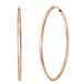 Lucardi Dames Oorringen roseplated 50mm - Oorbellen - Cadeau - Echt Zilver - Rosékleurig