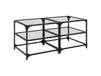 Maison Exclusive - Tables basses avec plateau en verre, 2 pièces, transparent, 50x50x45 cm, acier
