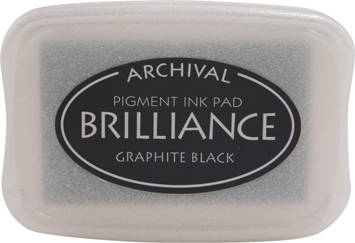 Tsukineko Inktkussen zwart - Brilliance ink pad graphite black