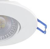 EGLO 7-delige set LED inbouwspots Cedrez, Ø 9 cm, extra platte plafondspots | met Dip Switch, kunststof wit, warmwit, neutraalwit, koelwit