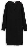 Tom Tailor Jurk met glittereffect - Maat 42 - Deep Black