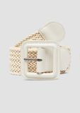 s.Oliver - Femme - Ceinture élégante avec bande textile et boucle - Beige clair