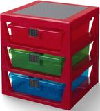 LEGO Iconic 3-Lades Opbergrek - Rood