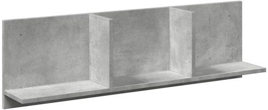 vidaXL Wandkast - 100x16,5x30 cm - Bewerkt Hout - Betongrijs