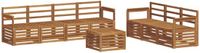 vidaXL - Bank loungeset - 7 zitplekken - Naturel - Massief Acacia Hout