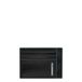 Piquadro Blue Square Pochette pour cartes de crédit noir Zwart
