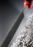 Peddinghaus 900256101 mechanische vijl vlak gesneden 1 met Nertech handvat in blisterverpakking, zilver/zwart/rood, 250 mm