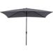 Coast Parasol - verstelbare hoek - metalen stok - grijs 3 x 2 m
