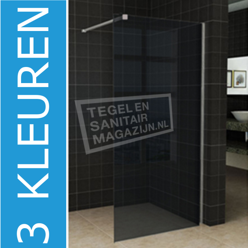 Wiesbaden Slim glasplaat rookglas 90x200 cm 8mm nano