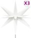 vidaXL Kerstlampen met grondpin en LED's - 3 stuks - 35 cm - wit