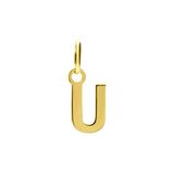 Lucardi Dames 14 karaat gouden letter hanger alfabet - Hanger - Goud