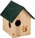 Lifetime Garden Eekhoorn Voederhuisje - Tuinaccessoires - Nestkast met 3 Openingen - Incl. Ophanghaak - 25x26x28 cm