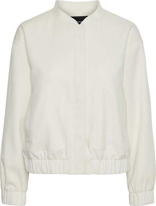 Pieces Annie Bomber Jack Dames - Wit - Maat XL