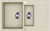 Bergström Seattle Spoelbak – 80 x 50 cm Beige Graniet Rechthoek Modern Inbouw