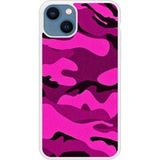 iPhone 13 Camouflage rose bedrukt siliconen hoesje