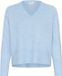 Kaffe KAniel v-neck Pullover Dames Trui - Powder Blue Melange