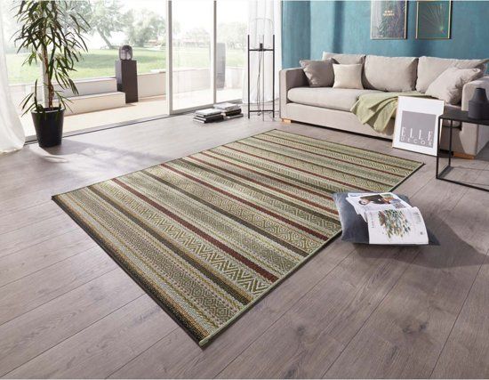Elle Decor Modern Vloerkleed Rodez 103606 140x200 cm Groen & Terra