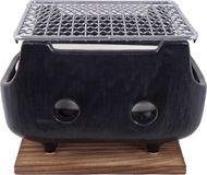 Konro.nl CNB Enterprises B.V. Konro Grill - Bizen Black 18,5cm - Shichirin - Yakitori Grill - Japanse Barbecue - Hibachi BBQ