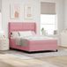 Maison Exclusive - Lit À Ressorts Avec Tête De Lit Rose 200 X 140 Cm Velours