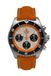 ruhla Ruhl's 1929 Glasbach Cup 4970-1 Mannen Polshorloge Analoog Quartz Bruin Staal Zilverkleurig Oranje Wit Zwart