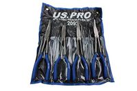 US. PRO 11" Extra Lange Neus Tang Set 4st Rechte Gebogen Offset Hoektang 90°
