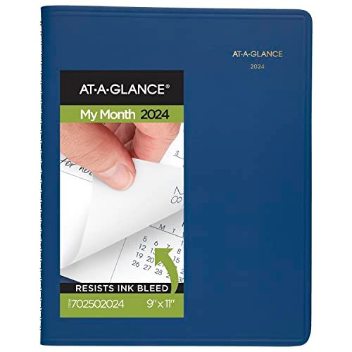 AT-A-GLANCE Mode 2024 Monthly Planner - 9" x 11" - Blue