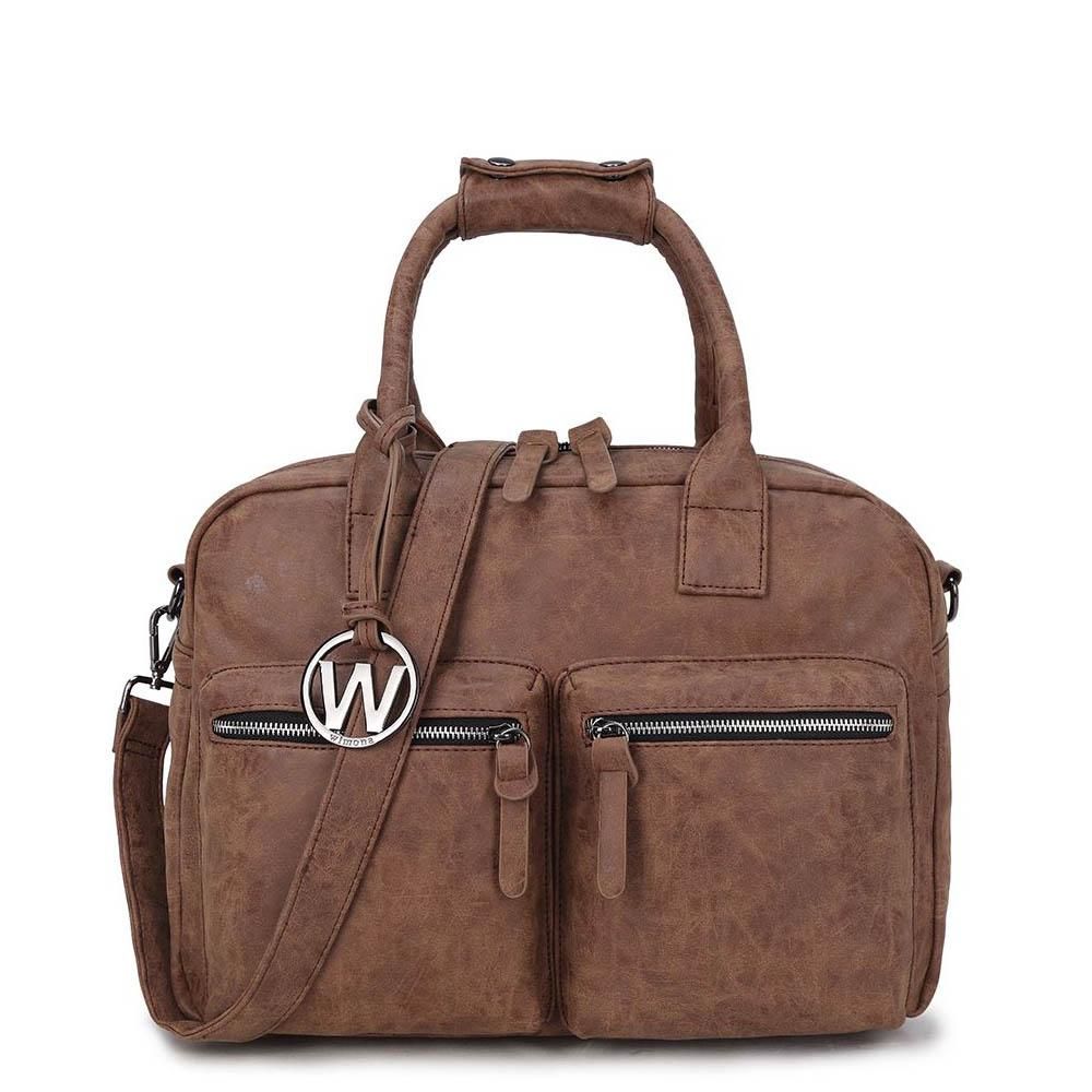 Wimona Alessia 1105 Schoudertas cognac - Bruin