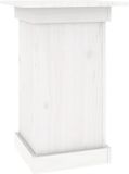 vidaXL Bloemenstandaard - 40x40x60 cm - Massief Grenenhout - Wit