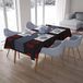 Bonamaison Tafelkleed, Anti-Mold, Sneldrogend, Waterdicht, 100% Polyester Tafellaken, rood Zwart, 140 x 200 Cm