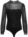 Morgan 251-twist bodysuit voor dames, zwart.
