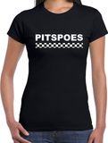Bellatio Decorations Pitspoes T-shirt Zwart Dames Racing 2XL