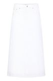 b.young BYLYDIA SKIRT Dames Midi rokken Optical White Katoen/Elastaan Maat 42