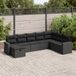 Maison Exclusive - Ensemble de meubles de jardin 8 pièces avec canapé et coussins, noir, en polyrotin