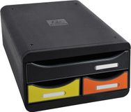 Exacompta SMALL-BOX MINI Ladebox, 3 laden, Wit/Harlekin