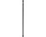 Tendance Barre de rideau de douche - extensible de 70 à 120 cm - noir - aluminium - système à clipser et à serrer