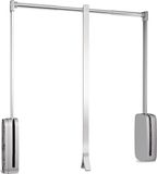 Emuca Opvouwbare garderobestang Sling, verstelbaar 450-600 mm, Verchroomd