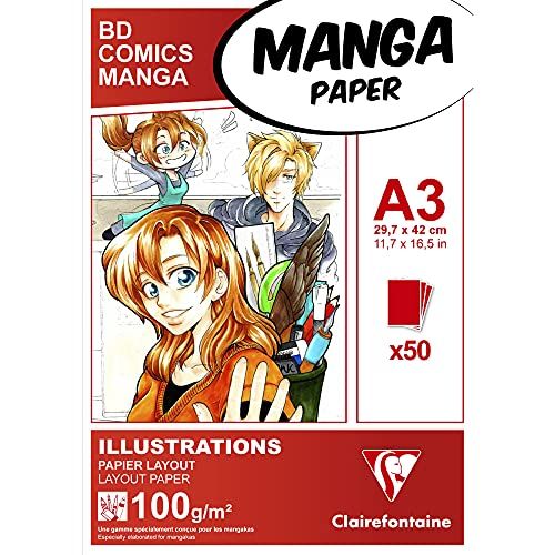 Clairefontaine Layoutblock für Mangas und Comics A3 50 Blatt 100g