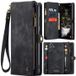 Caseme 008 Étui Portefeuille Samsung Galaxy A36 Multifonctionnel 2-en-1 - Noir